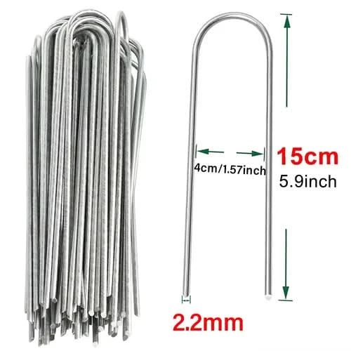 U-type Garden Staples Heavy-duty Landscaping Fence Tubing Stakes Sod