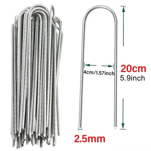 U-type Garden Staples Heavy-duty Landscaping Fence Tubing Stakes Sod