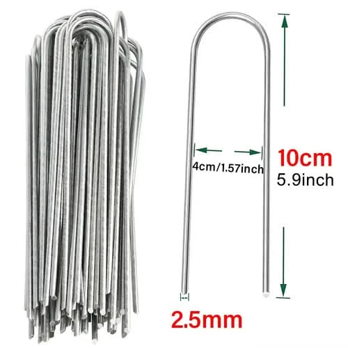 U-type Garden Staples Heavy-duty Landscaping Fence Tubing Stakes Sod