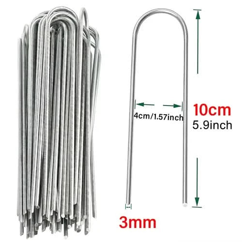 U-type Garden Staples Heavy-duty Landscaping Fence Tubing Stakes Sod