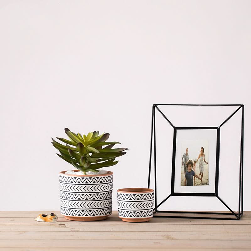 Ceramic Nordic-Style Geometric Flower Pots