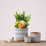 Ceramic Nordic-Style Geometric Flower Pots