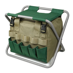 Gardening Stool with Tote Bag & Chair Garden Tools Set Organizer