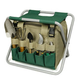 Gardening Stool with Tote Bag & Chair Garden Tools Set Organizer