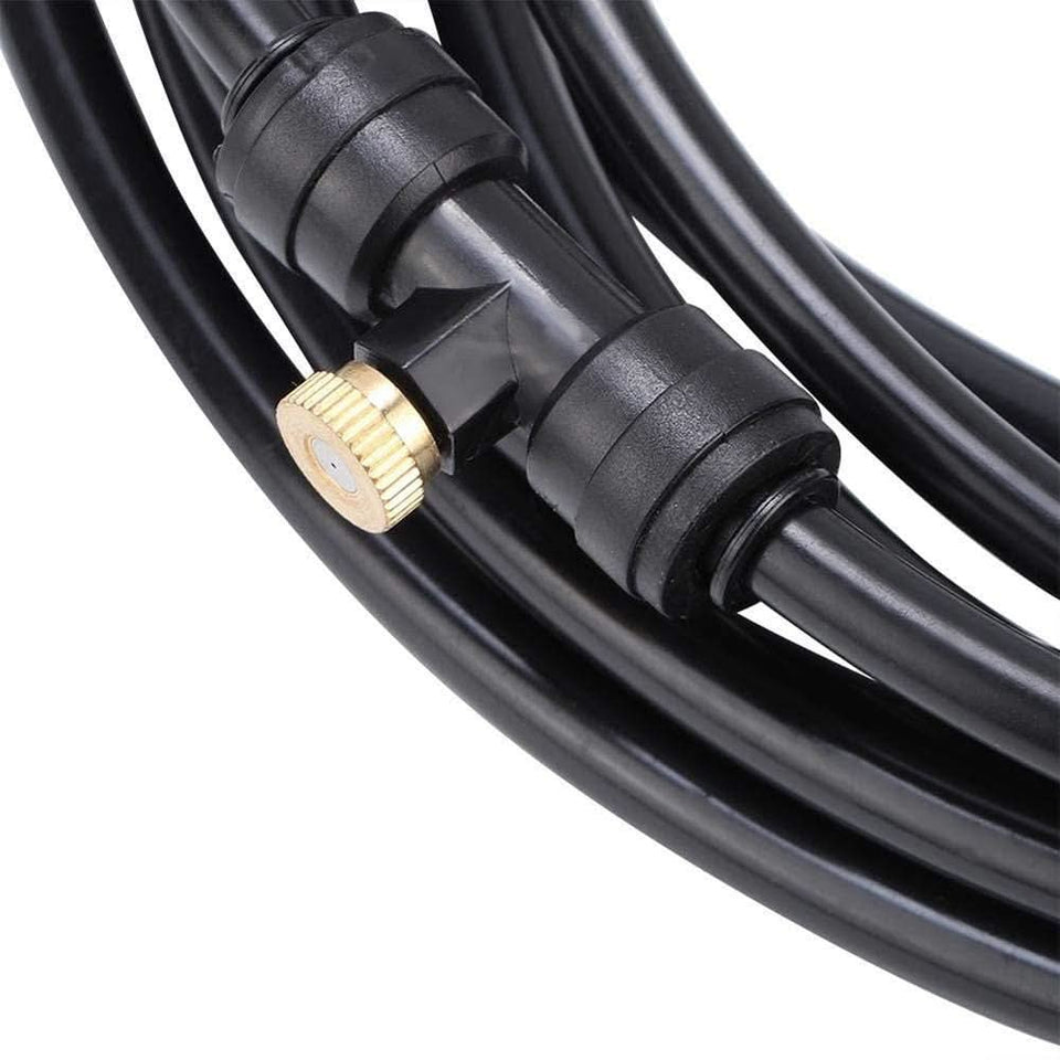 Zerstäubungssystem zur Gartenkühlung – Außennebelventilator mit mehreren Schlauchlängen zur Kühlung von Terrasse und Garten