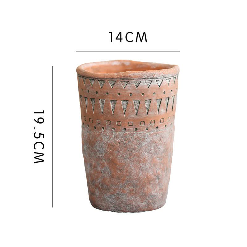 Authentic Berber Terracotta Pot – Handcrafted North African Clay Planter for Indoor & Outdoor Gardens