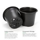 100-Pack 0.5 Gallon Plant Nursery Pots, Plastic Pots for Flower Seedling, Flower Plant Container Seed Starting Pot, Come with 100 Pcs Plant Labels
