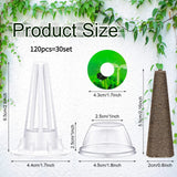 120pcs Hydroponic Pod Kit – Includes Grow Baskets, Transparent Insulation Lids, Grow Sponges & Labels – Indoor Hydroponic Garden Accessories for Seed Starting & Plant Growth