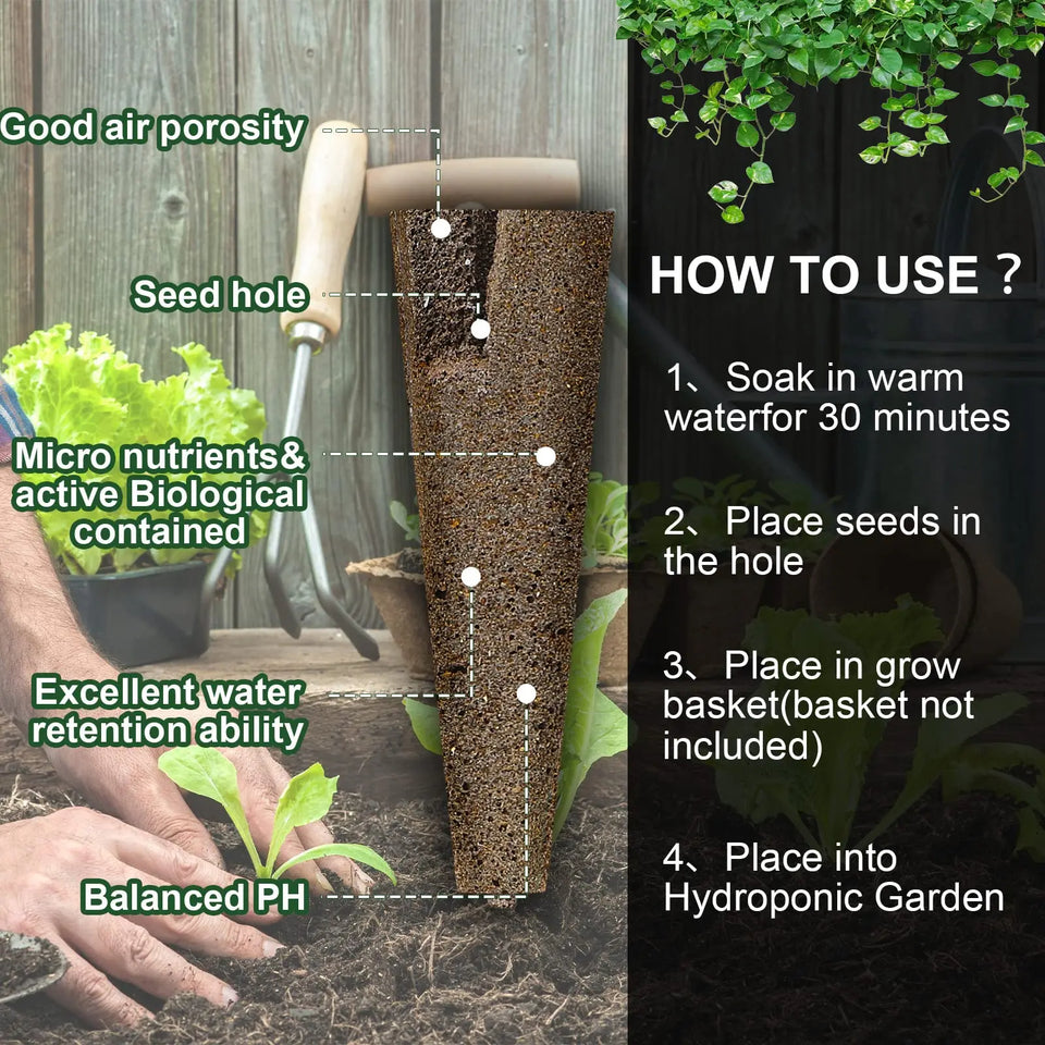 120pcs Hydroponic Pod Kit – Includes Grow Baskets, Transparent Insulation Lids, Grow Sponges & Labels – Indoor Hydroponic Garden Accessories for Seed Starting & Plant Growth