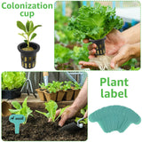 72 Set Rock wool Cubes for Hydroponics 1.5inch Rock Wool Planting Cubes Absorption Hydroponics Mesh Net Cup Kit for Home