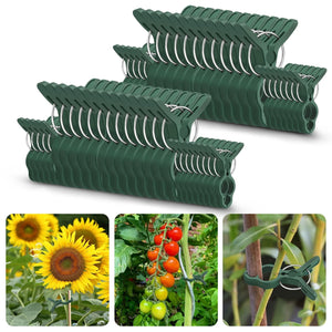 50Pcs Plant Support Clips, Garden Clips for Supporting Stems, Vines, Green