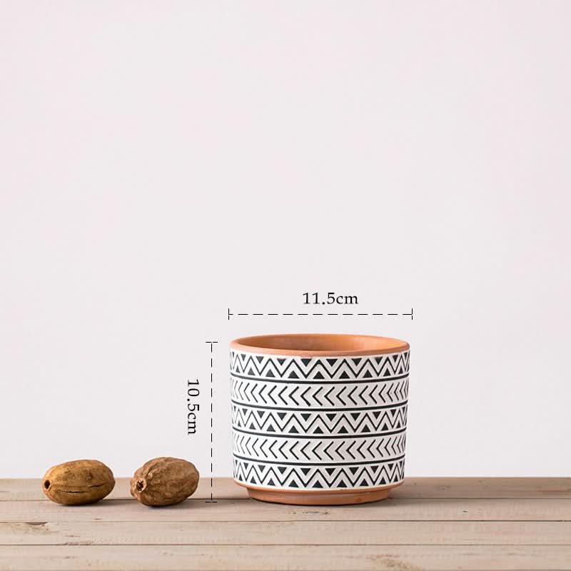 Ceramic Nordic-Style Geometric Flower Pots