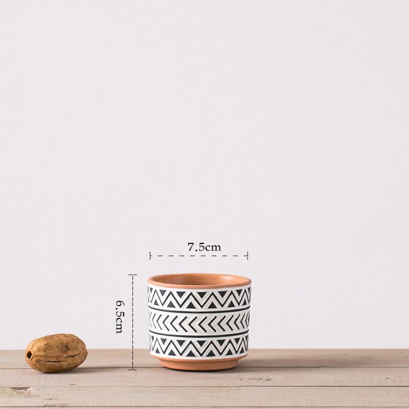 Ceramic Nordic-Style Geometric Flower Pots