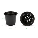 100-Pack 0.5 Gallon Plant Nursery Pots, Plastic Pots for Flower Seedling, Flower Plant Container Seed Starting Pot, Come with 100 Pcs Plant Labels