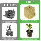 72 Set Rock wool Cubes for Hydroponics 1.5inch Rock Wool Planting Cubes Absorption Hydroponics Mesh Net Cup Kit for Home