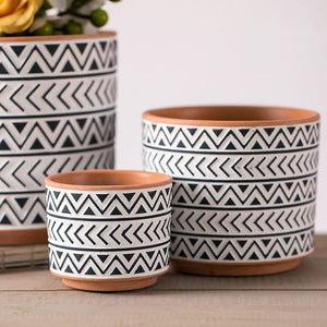 Ceramic Nordic-Style Geometric Flower Pots