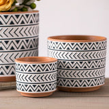 Ceramic Nordic-Style Geometric Flower Pots