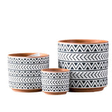 Ceramic Nordic-Style Geometric Flower Pots
