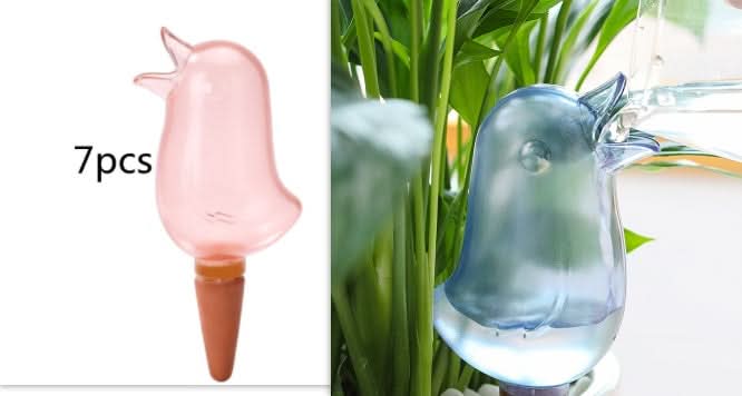 Topfpflanzen-Bewässerungsspieß für Zimmerpflanzen, Garten, automatisches Bewässerungswerkzeug, süße Vögel, Tropfbewässerungssystem-Set für den Innenbereich