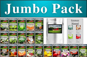 20 Premium Vegetable Seed Packets - Fresh & Clear Packaging for Your Garden