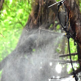Zerstäubungssystem zur Gartenkühlung – Außennebelventilator mit mehreren Schlauchlängen zur Kühlung von Terrasse und Garten
