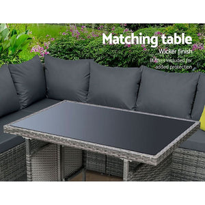 Gardeon Outdoor Furniture Patio Set Dining Sofa Table Chair Lounge