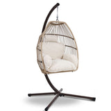 Gardeon Outdoor Furniture Egg Hanging Swing Chair Stand Wicker Rattan