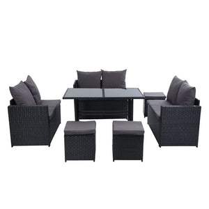Gardeon Outdoor Furniture Dining Setting Sofa Set Wicker 9 Seater