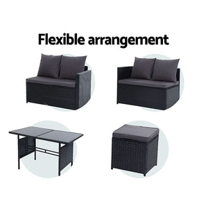 Gardeon Outdoor Furniture Dining Setting Sofa Set Wicker 9 Seater