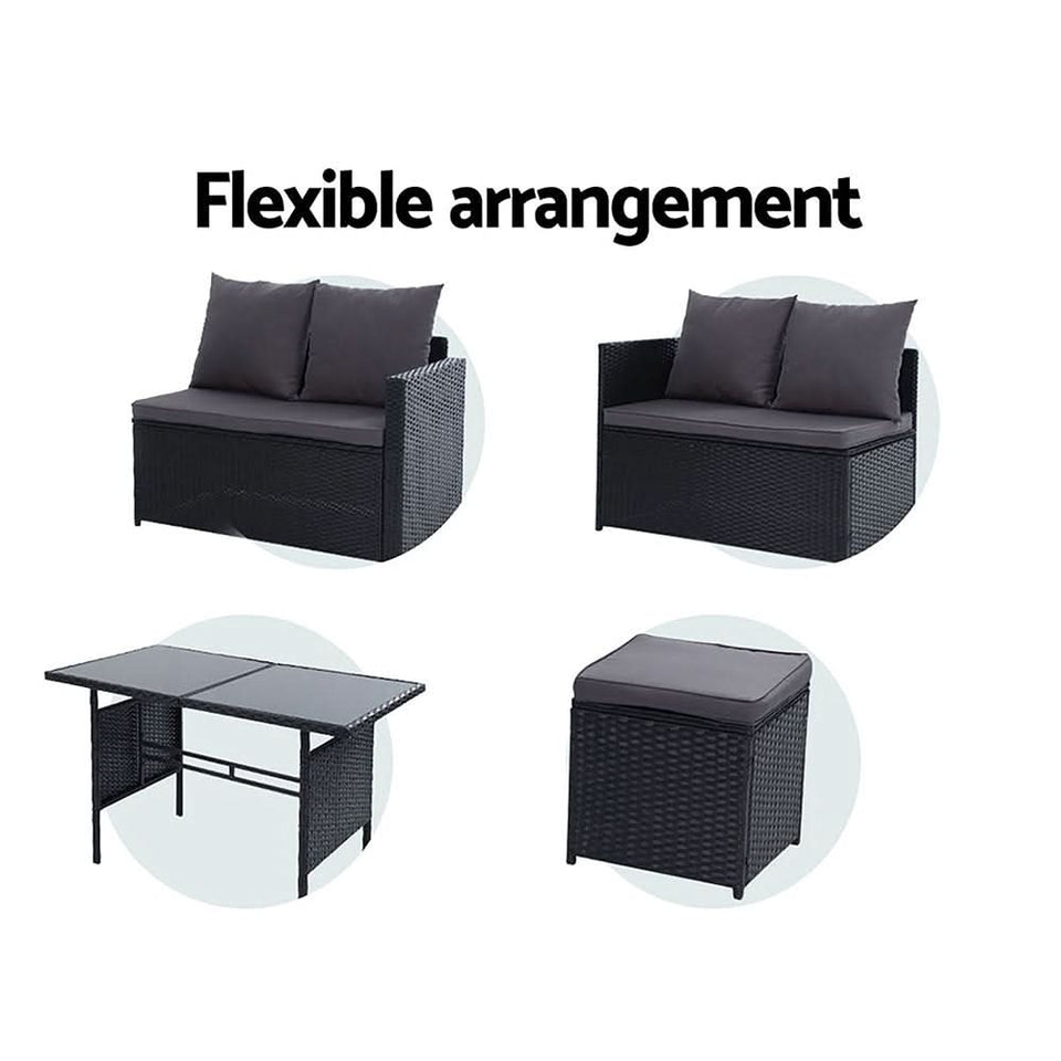 Gardeon Outdoor Furniture Dining Setting Sofa Set Wicker 9 Seater