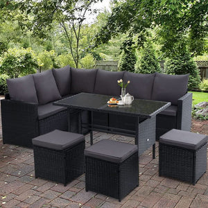 Gardeon Outdoor Furniture Dining Setting Sofa Set Wicker 9 Seater