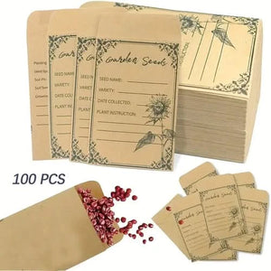 Lot de 50/100 enveloppes de graines 4,72 x 3,15 pouces, petite collection d'enveloppes
