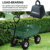 200kg Capacity Garden Cart Heavy Duty Utility Lawn Yard Dump Cart
