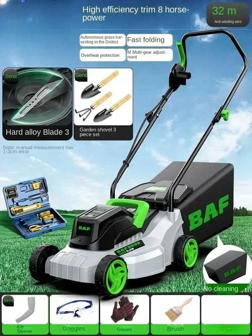 220V New Electric Lawn Mower with High Power for Small Gardens and