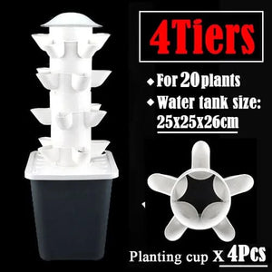 DIY Vertical Tower Planters With 5Holes Detachable PP Colonization