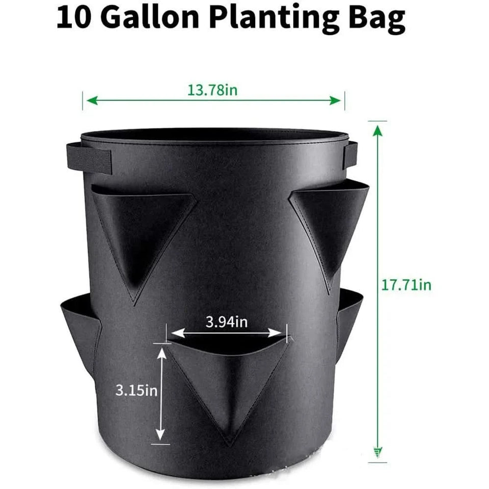 Multi-Mouth Grow Bag 5/7/10 Gallonen Erdbeer-Tomaten-Pflanzbeutel