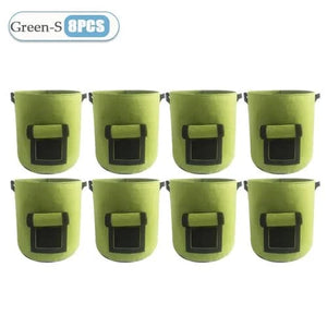 1 à 8 sacs de plantation de pommes de terre en feutre de 5/10 gallons, grand diamètre pour légumes