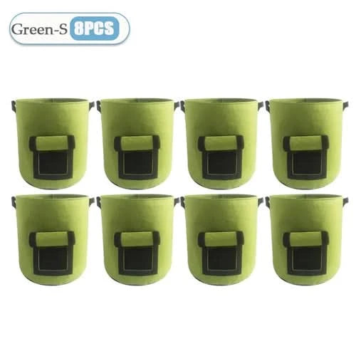 1 à 8 sacs de plantation de pommes de terre en feutre de 5/10 gallons, grand diamètre pour légumes