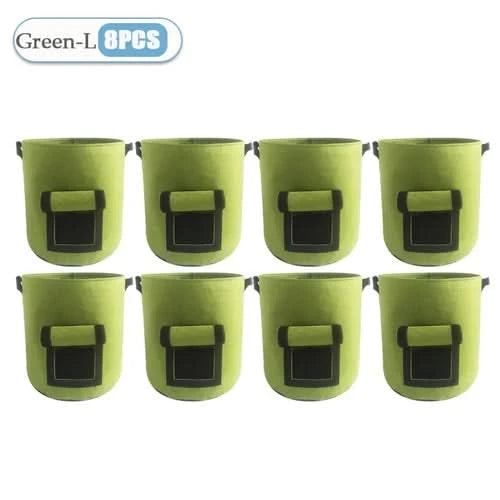1 à 8 sacs de plantation de pommes de terre en feutre de 5/10 gallons, grand diamètre pour légumes