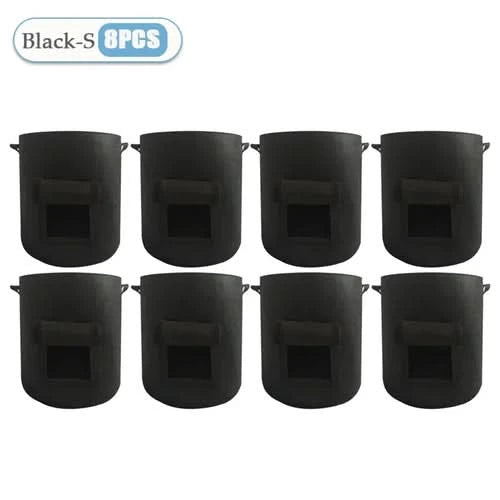 1 à 8 sacs de plantation de pommes de terre en feutre de 5/10 gallons, grand diamètre pour légumes