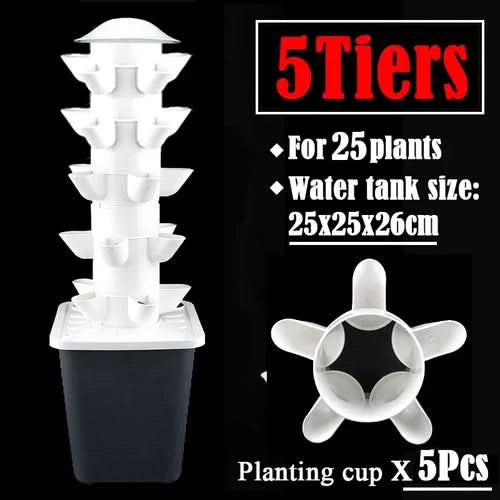 DIY Vertical Tower Planters With 5Holes Detachable PP Colonization