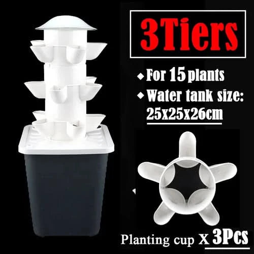 DIY Vertical Tower Planters With 5Holes Detachable PP Colonization