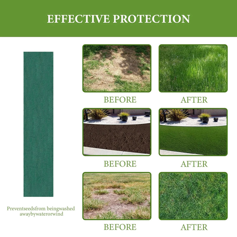 Biodegradable Grass Seed Mat Horticultural Lawn Seed Blanket Non-woven