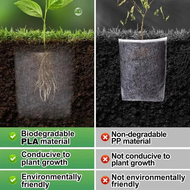 Biodegradable Nursery Grow Bags – Non-Woven Fabric Plant Pots for Seedlings & Transplants