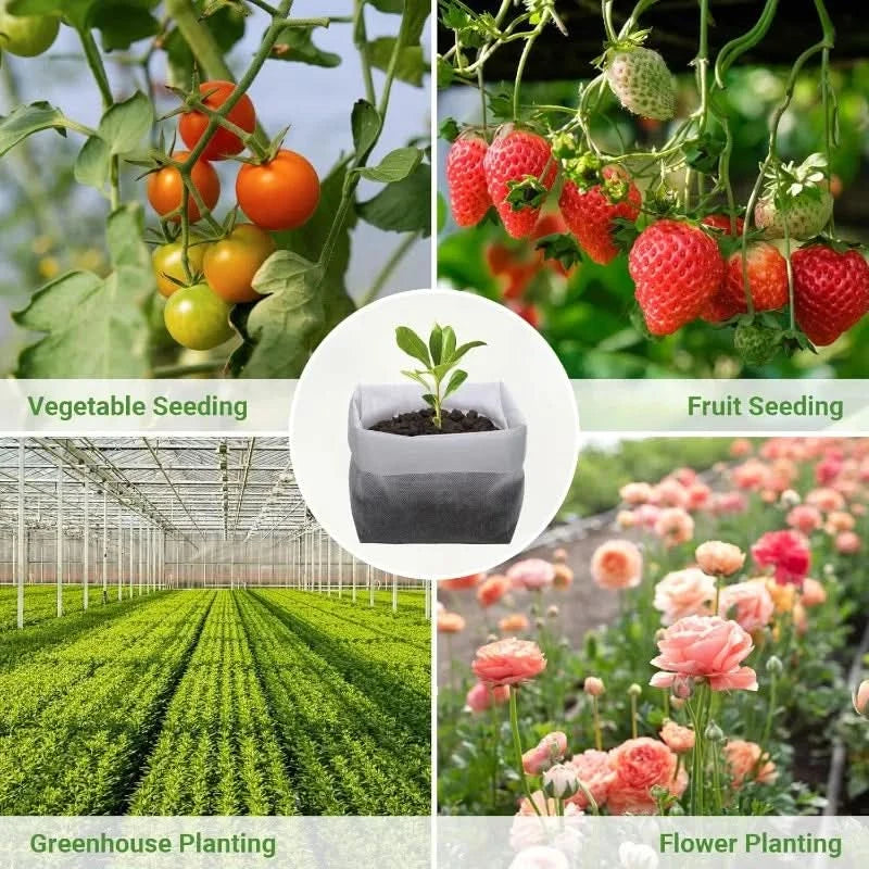 Biodegradable Nursery Grow Bags – Non-Woven Fabric Plant Pots for Seedlings & Transplants