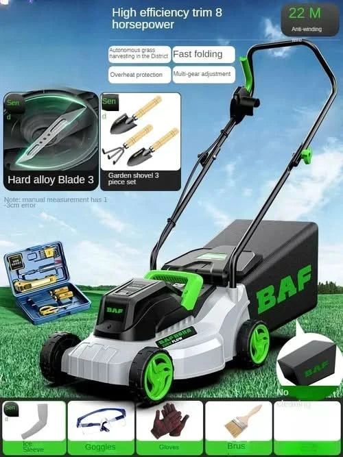 220V New Electric Lawn Mower with High Power for Small Gardens and