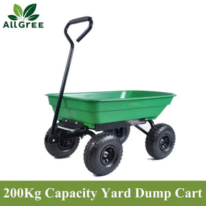 200kg Capacity Garden Cart Heavy Duty Utility Lawn Yard Dump Cart