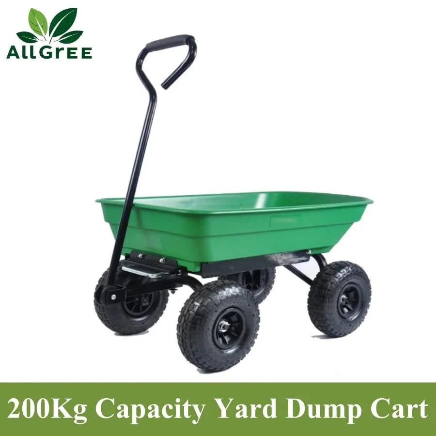 200kg Capacity Garden Cart Heavy Duty Utility Lawn Yard Dump Cart