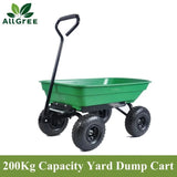 200kg Capacity Garden Cart Heavy Duty Utility Lawn Yard Dump Cart