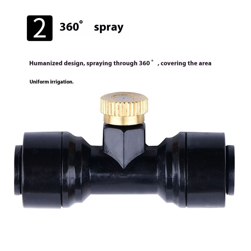 Zerstäubungssystem zur Gartenkühlung – Außennebelventilator mit mehreren Schlauchlängen zur Kühlung von Terrasse und Garten